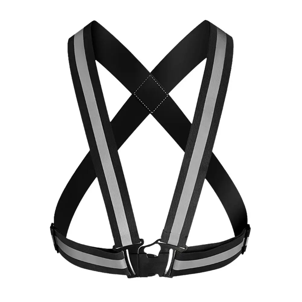 Reflective Safety Vest Harness – Adjustable, Elastic, High-Visibility | Night Running, Cycling & Outdoor | Adults & Children | 5 Colours