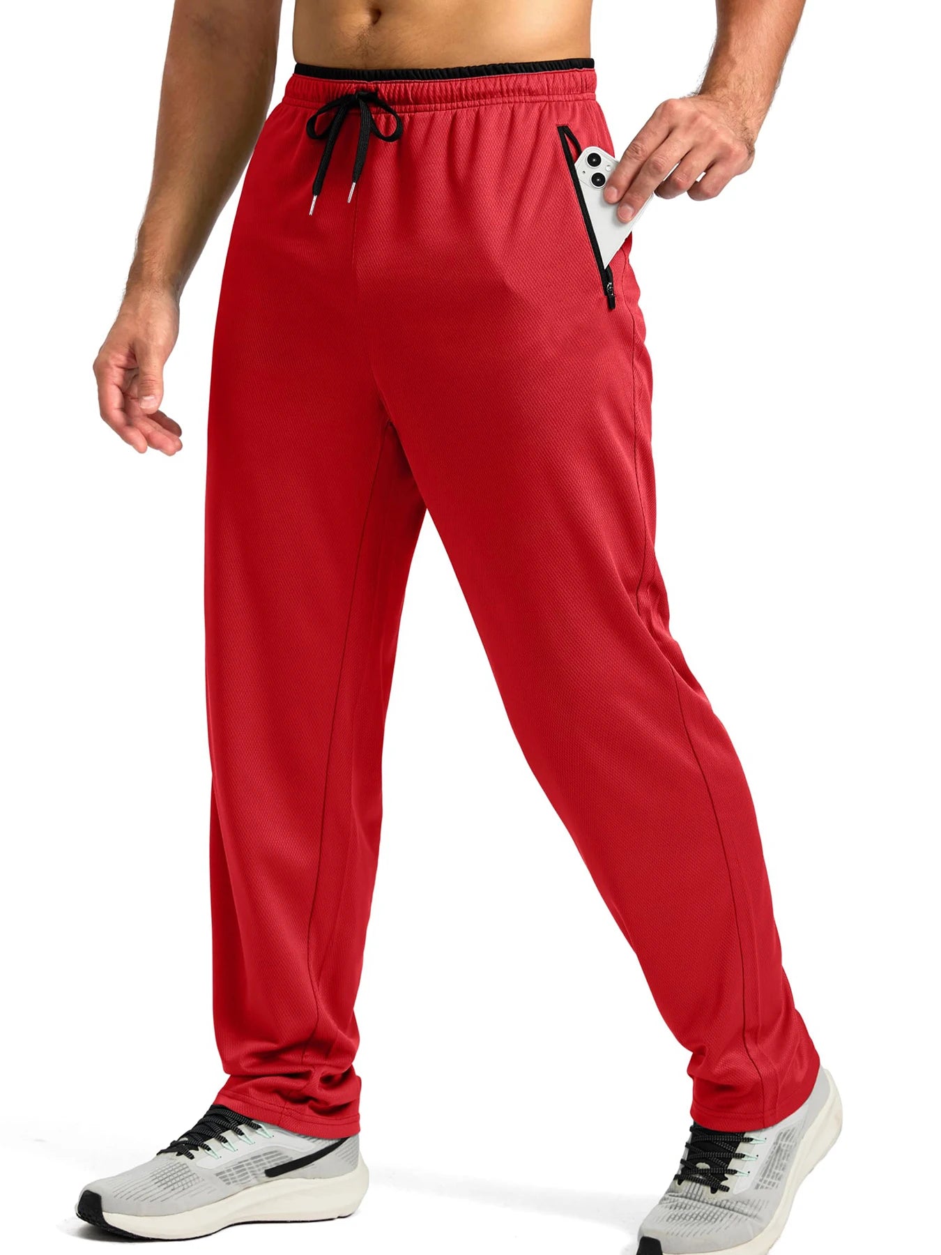 Men's Quick Dry Apparel: Breathable, Lightweight Activewear Pants with Elastic Waist And Zipper Pockets / Rungear