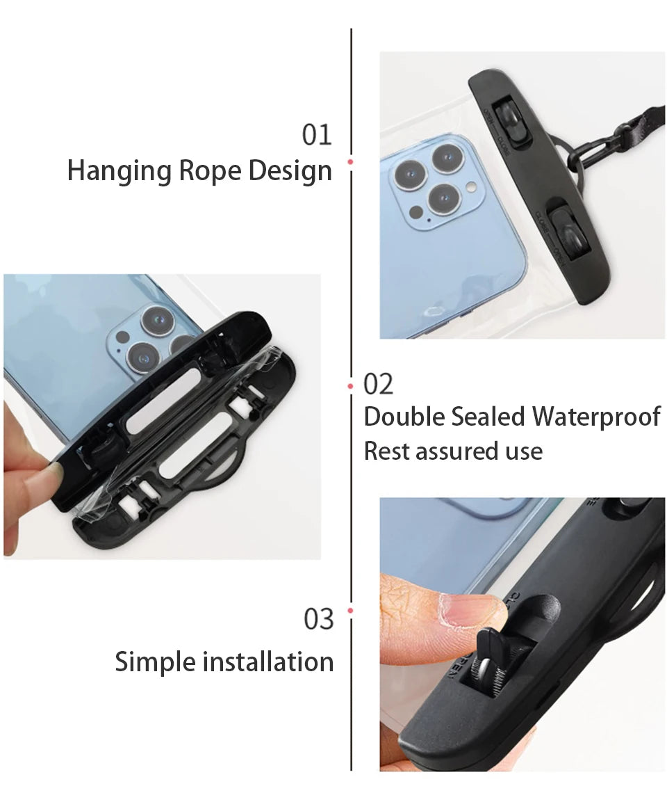 Waterproof Phone Pouch with Lanyard | Universal Case for iPhone & Smartphones | RUNGEAR