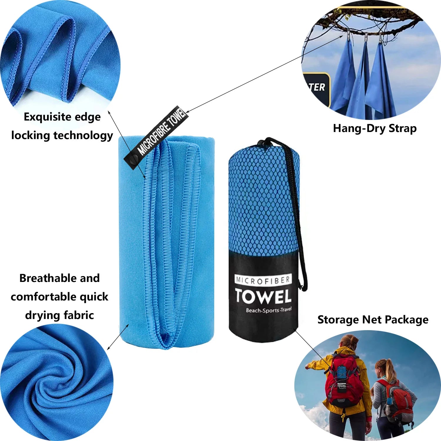 Microfibre Sports Towel | Quick-Dry, Sweat-Absorbent | 40×80cm | RUNGEAR