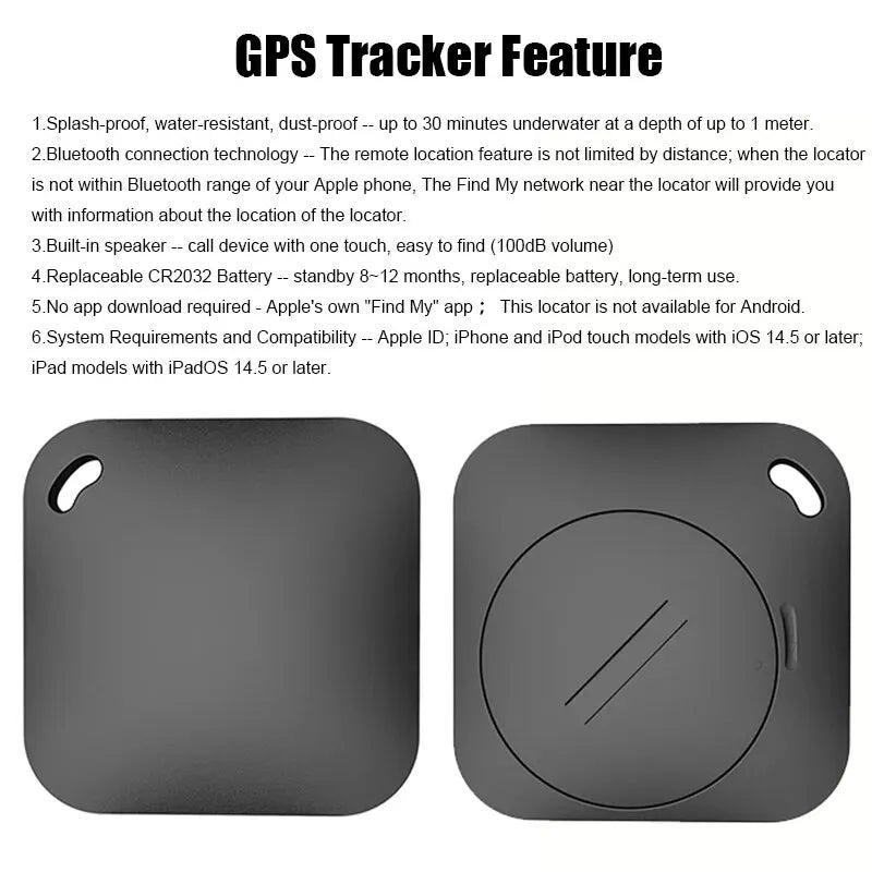 Smart Bluetooth GPS Tracker – Works with Apple Find My, Anti-Lost Locator for Keys, Pets & Kids