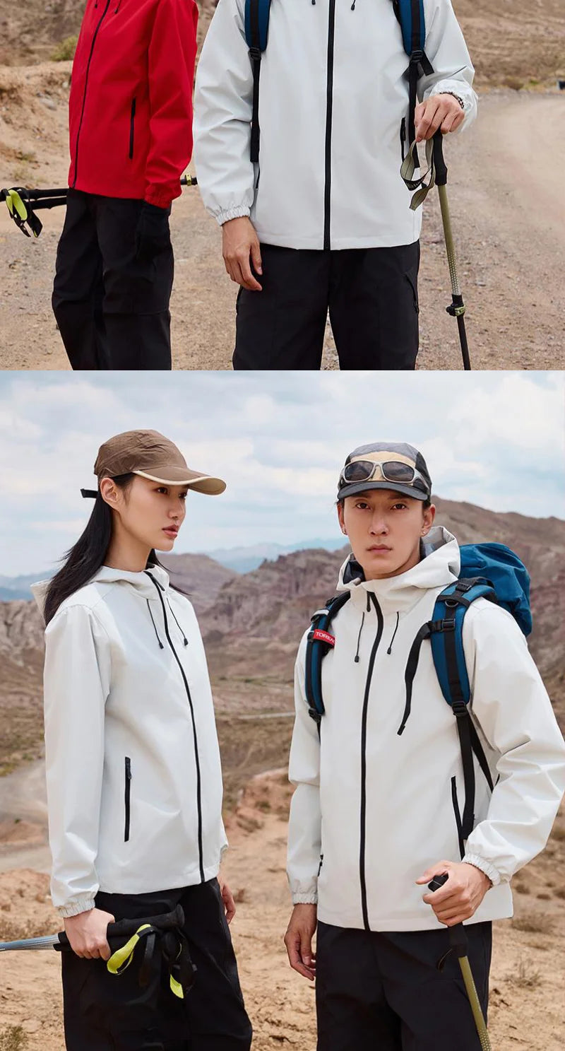 Running Winter Apparel: Unisex Waterproof, Hooded, Double Fabric Windbreaker Jacket / Rungear