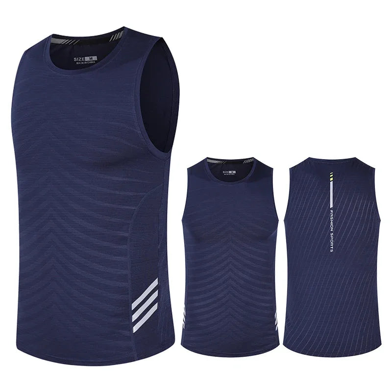 Men's Running Apparel: Marathon Fitness Wear, Undershirt Layer Ice Vest Sports Singlet / Rungear
