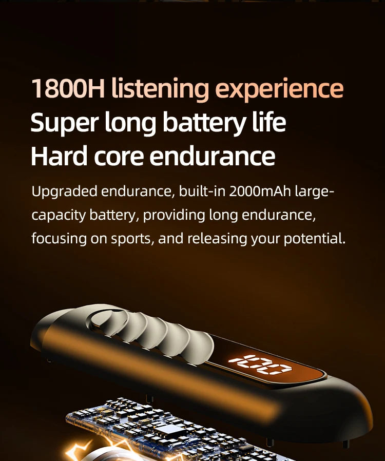 BT8 Wireless Bluetooth Headphones Outdoor Sports 5.3 With Touch Control Charging Display