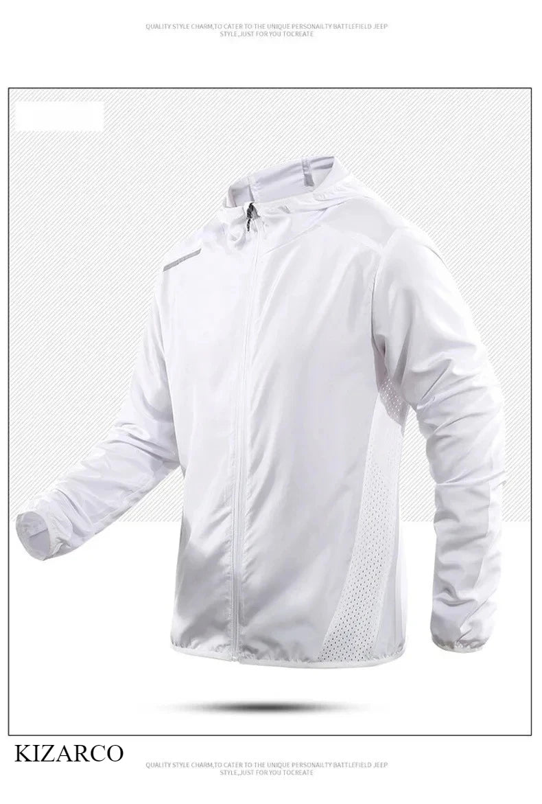 Running Reflective Apparel: 2025 Unisex, Hooded, Gradient Colour, Breathable Sports Jacket / Rungear