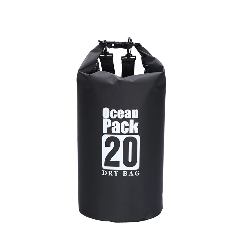 Waterproof PVC Roll-Top Dry Bag | 2L to 30L, Roll-Top Buckle Closure, Shoulder Strap Options | RUNGEAR