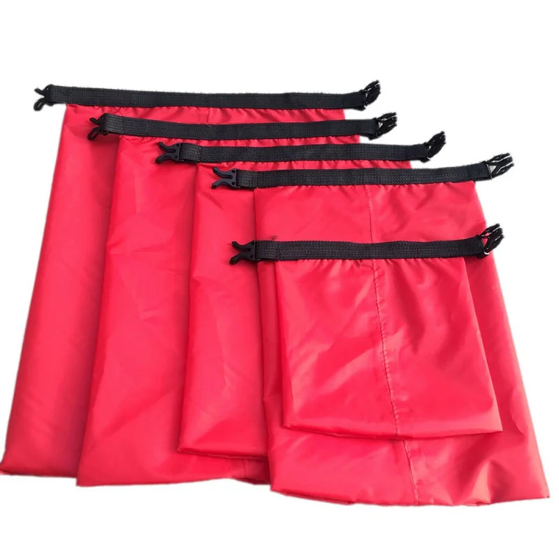 5-Pack Waterproof Dry Bag Set | Graduated Sizes, Roll-Top Buckle Closure, Lightweight Nylon | RUNGEAR