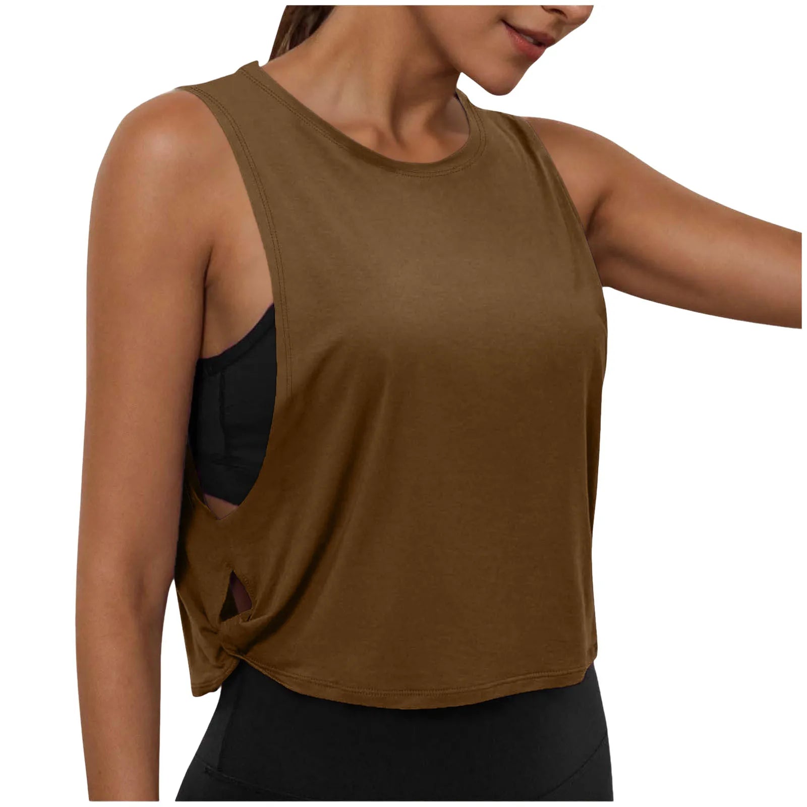 Women's Running Apparel: Lightweight, Sleeveless Casual Loose Fit, Cropped Sports Tank Top / Rungear