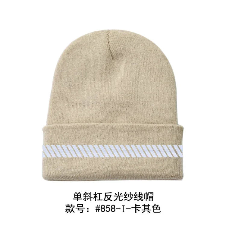Reflective Hat Gear: High Visibility Safety Beanie, Reflective Knit, Ribbed Warm Winter Hats for Night Running, Hiking, Cycling / Rungear