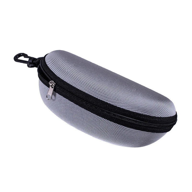 Large Hard Shell Zipper Sunglasses & Eyeglasses Case with Carabiner Clip – Waterproof Travel Protection
