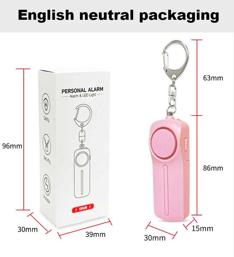 ARIZA AF9400 Personal Safety Alarm — 130dB Loud Keychain for Runners & Solo Athletes