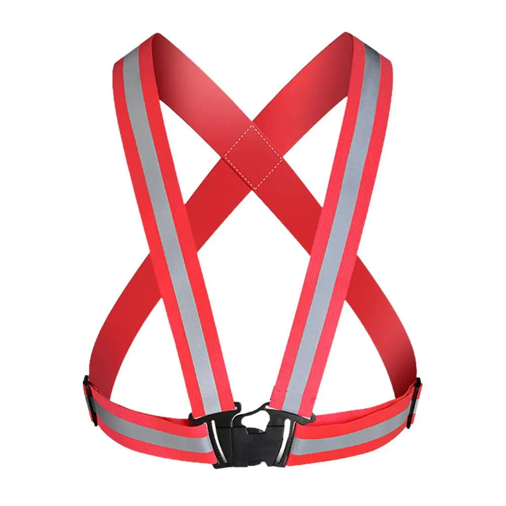 Reflective Safety Vest Harness – Adjustable, Elastic, High-Visibility | Night Running, Cycling & Outdoor | Adults & Children | 5 Colours