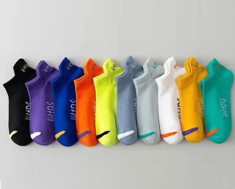 Moisture-Wicking Running Socks: 5 or 10 Pairs Unisex Breathable, Deodorizing, Invisible Running Ankle Socks / Rungear