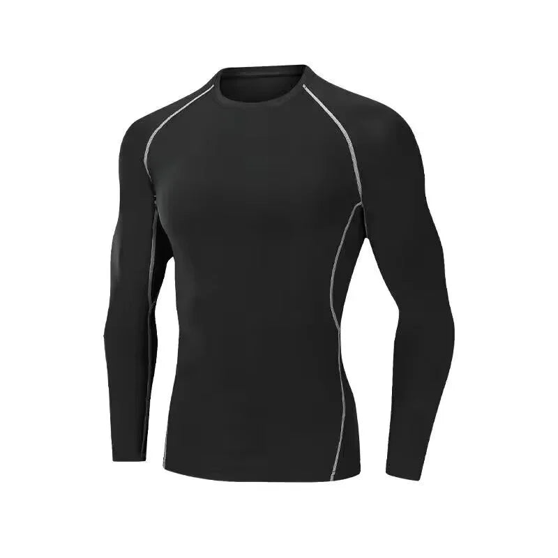 Men's Long Sleeve Compression Top – Quick-Dry, Tight-Fit | Running, Gym & Training | S–XXXL