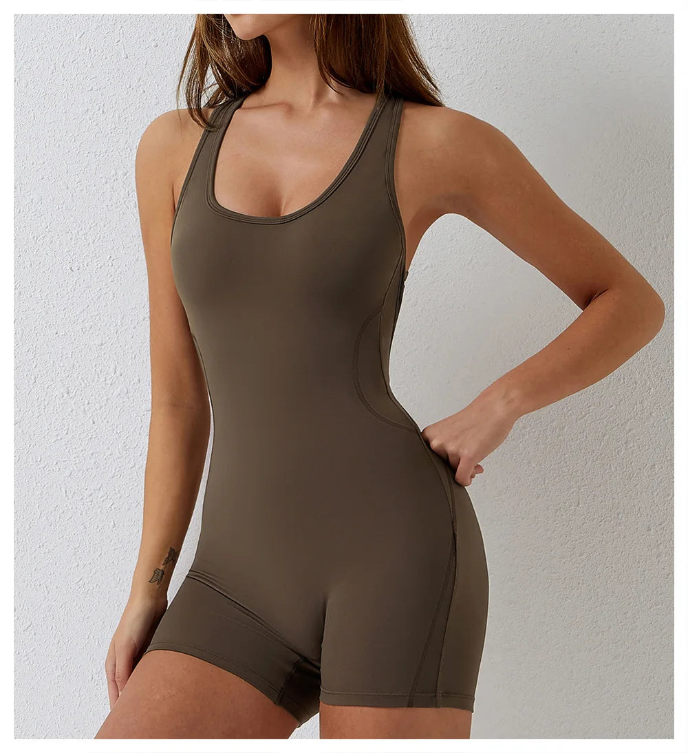 Women Activewear Apparel: Stretch Workout, Bodysuit Training Romper Gym Set / Rungear