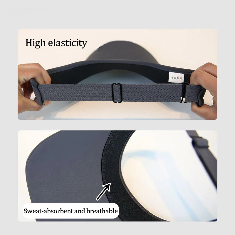 Ice Silk Long Brim Cooling Visor – UV Protection, Stretchy Open-Top Hat | Running, Cycling & Golf | Unisex
