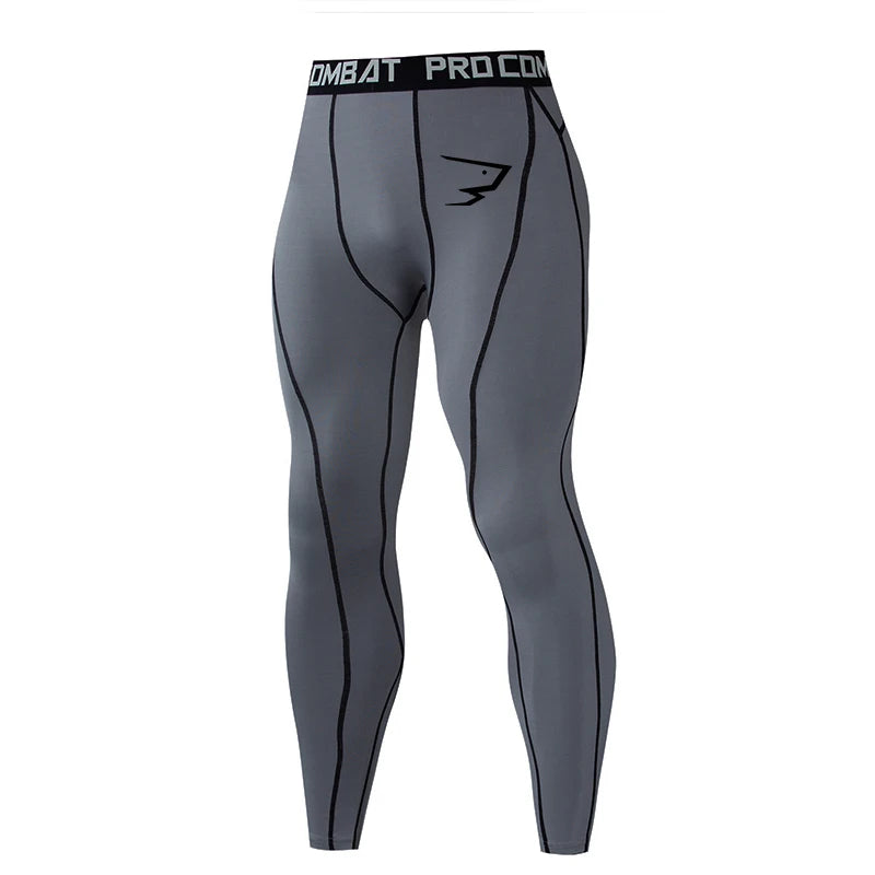 Men's Compression Running Tights | Quick-Dry Sports Leggings for Training & Gym