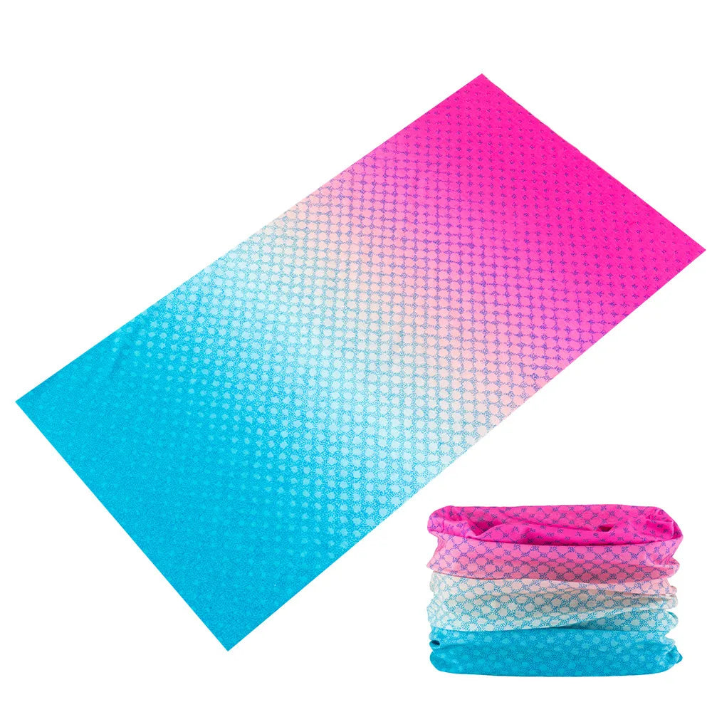 Versatile Seamless Buff for Men & Women – Gradient Bandana, Mask, Running Headband, Face Shield
