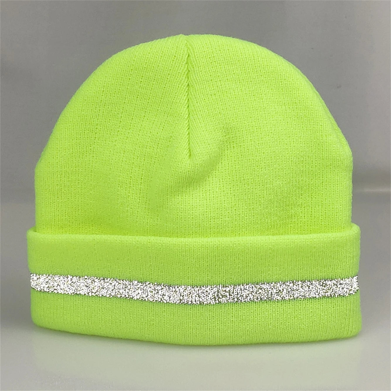 Reflective Hat Gear: Bright Color Beanie Winter Safety Night Running Warm, Knitted Hat Cuff Hat, Neon Colours / Rungear