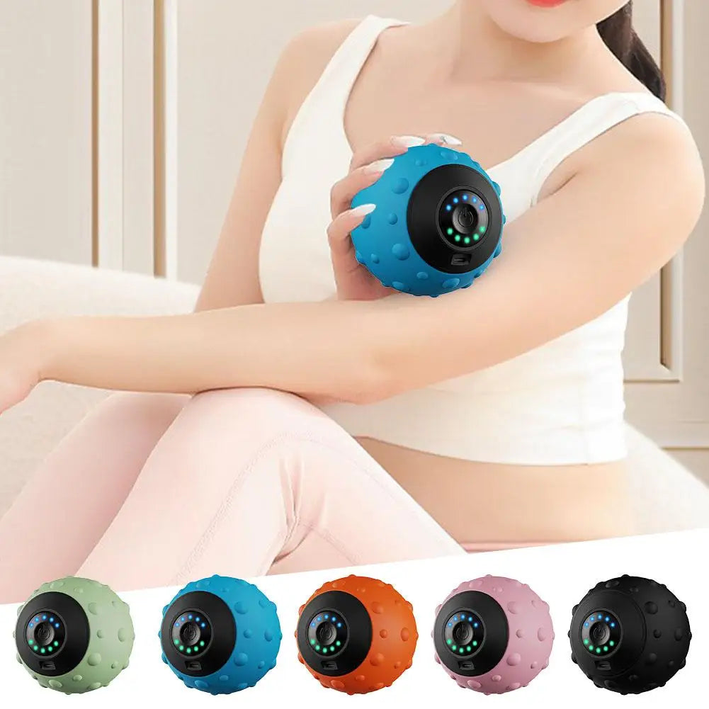 Vibrating Fascia Ball Massager – Electric Muscle Relaxation & Deep Tissue Recovery for Yoga, Fitness & Body Care