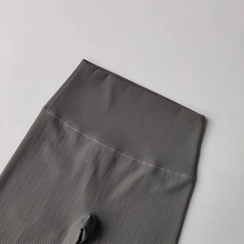 Women's Activewear Apparel: Solid Colour, Ribbed, High Waisted Fitness Sport Shorts / Rungear