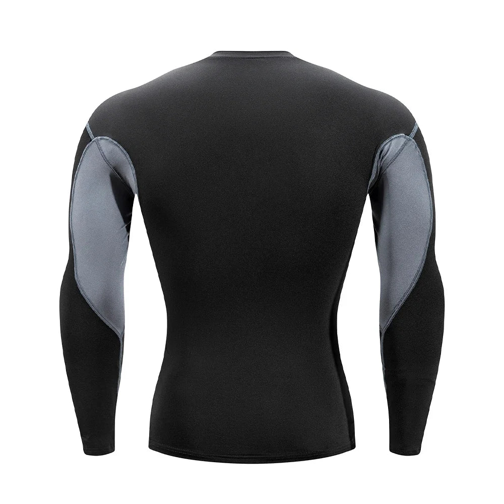 Men's Long Sleeve Compression Shirt – Quick-Dry Training Base Layer | Running & Gym