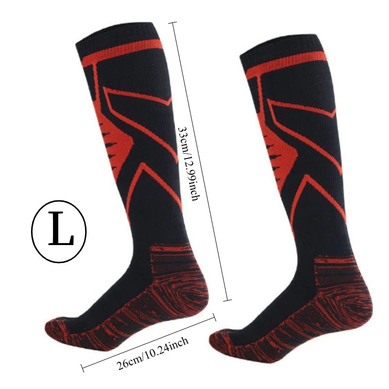 Men's Waterproof Knee-High Hiking Socks – Breathable, Anti-Slip, High Tube | Hiking, Trekking & Outdoor | M & L | 5 Styles