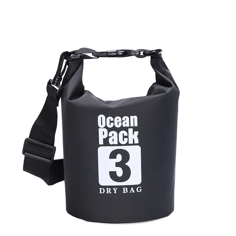 Waterproof PVC Roll-Top Dry Bag | 2L to 30L, Roll-Top Buckle Closure, Shoulder Strap Options | RUNGEAR