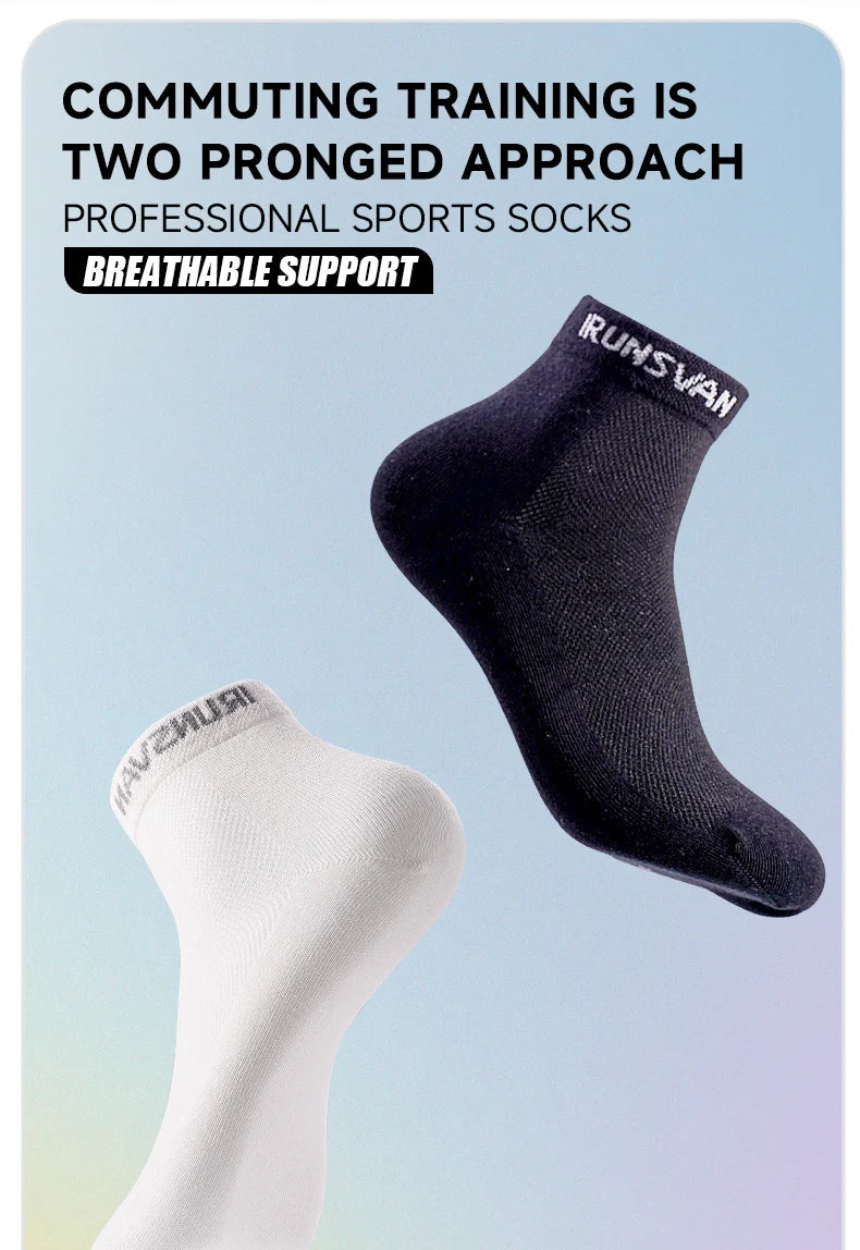 Anti-Pilling Breathable Running Ankle Socks – Moisture-Wicking, Antibacterial & Odour-Proof | 1, 5 or 10 Pairs