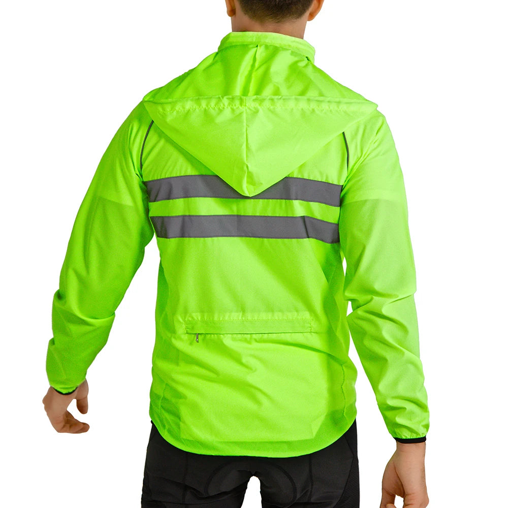 WOSAWE Men's Packable Reflective Windproof Windbreaker Jacket