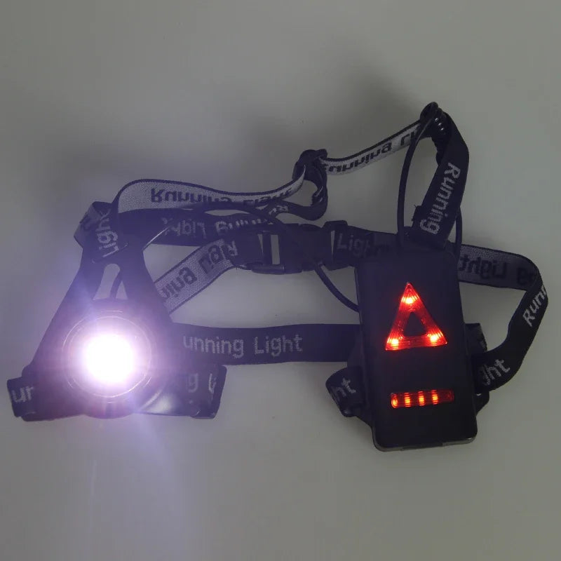USB Rechargeable LED Chest Strap Light – Portable Night Running Safety Lamp | Battery Included | RUNGEAR