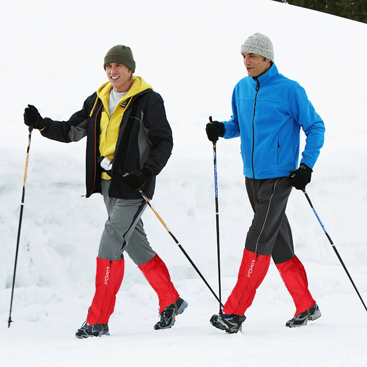 Lixada Water-Resistant Zippered Leg Gaiters – Full Length Snow & Hiking Gaiters for Outdoor Sports