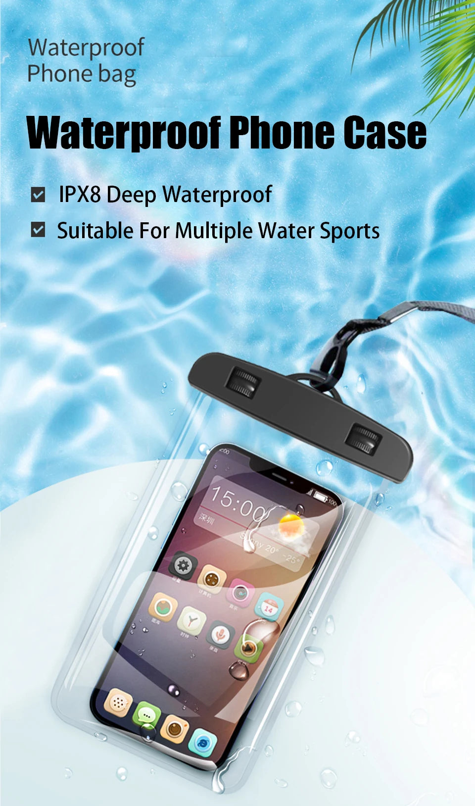 Waterproof Phone Pouch with Lanyard | Universal Case for iPhone & Smartphones | RUNGEAR