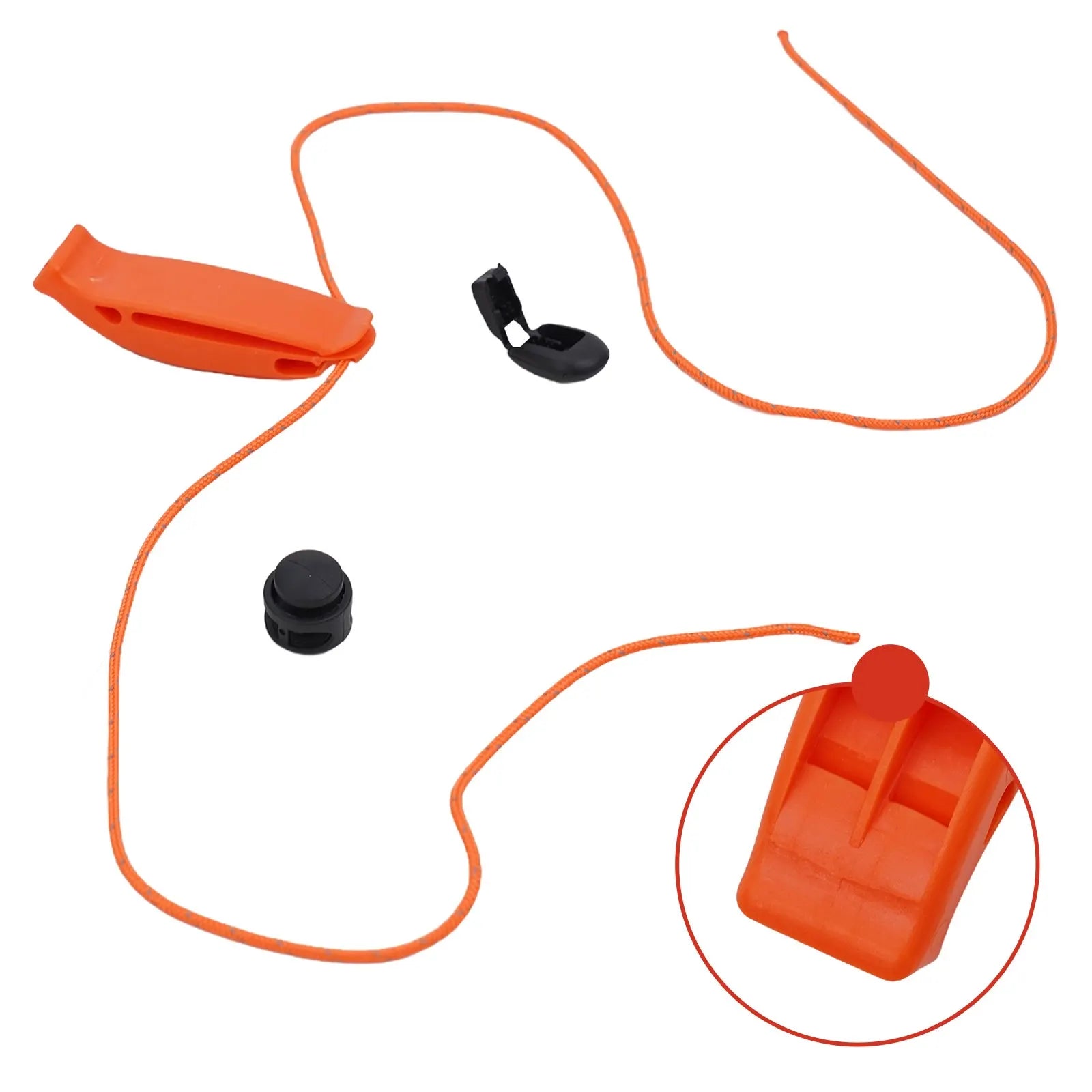 Dual-Frequency Safety Whistle – Pealess, Loud, Waterproof-Ready | Scuba Diving, Kayaking & Emergency Safety | Orange & Black