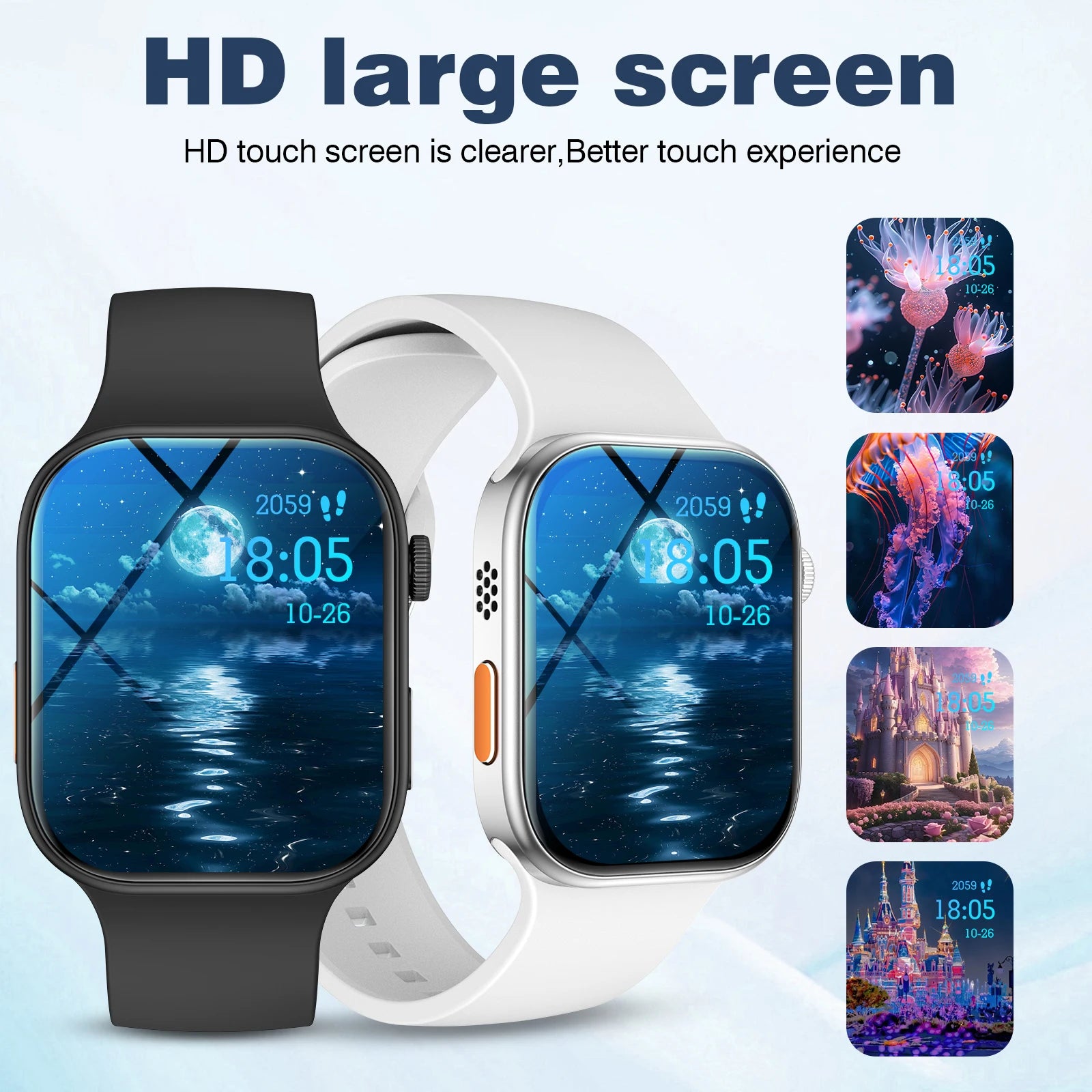 Tech Accessories Gear: Smart Watch with 2.02-Inch HD Display – Wireless Calling, Dialing, Alarm, Message Notifications, Fitness Tracking, Music Control. / Rungear
