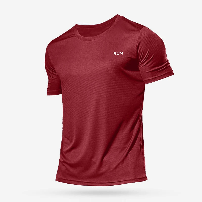 Men's Oversized Gym T-Shirt – Quick-Dry Short Sleeve Fitness Top for Running, Bodybuilding & Sport | RUNGEAR