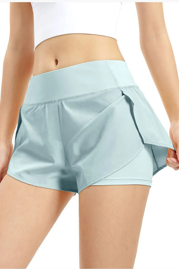 Women's Quick Dry Shorts: Summer, Double-Deck, Breathable Running Fitness Training Shorts / Rungear