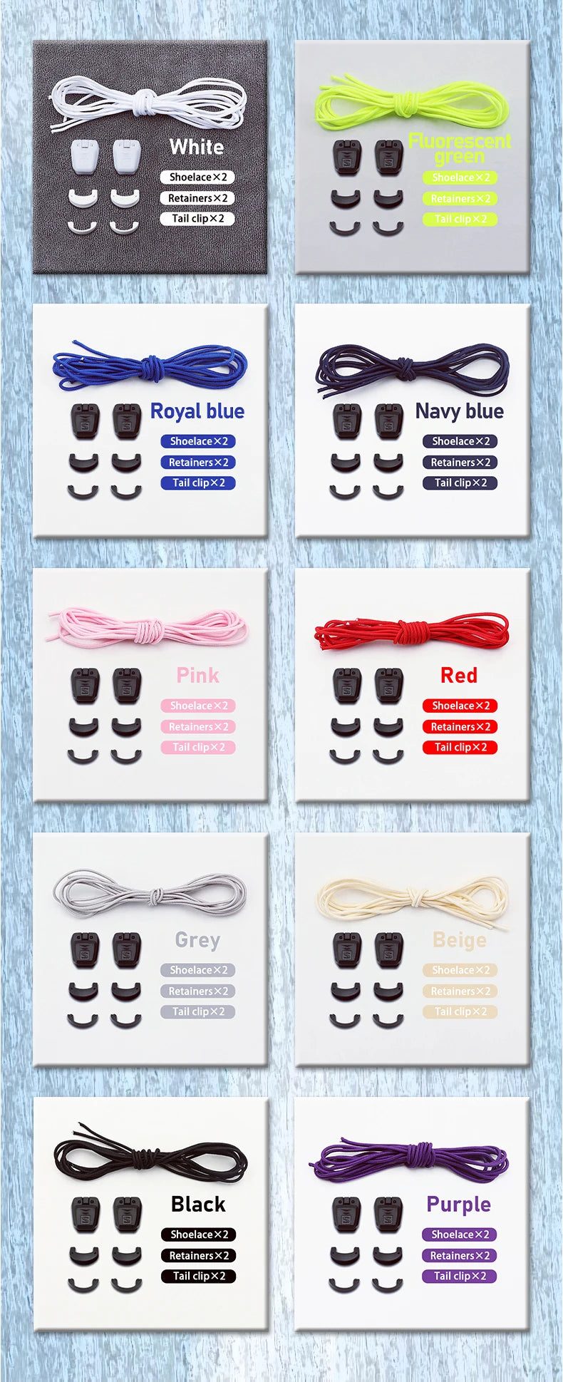 Round No-Tie Elastic Shoelaces | Adjustable Fit | 10 Colours | Running & Sport