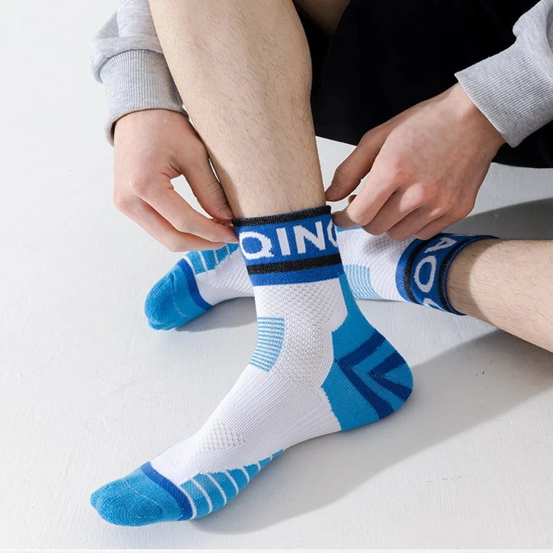 Marathon Sport Ankle Socks – 4-Pair Pack, Shock-Absorbing, Anti-Slip & Breathable