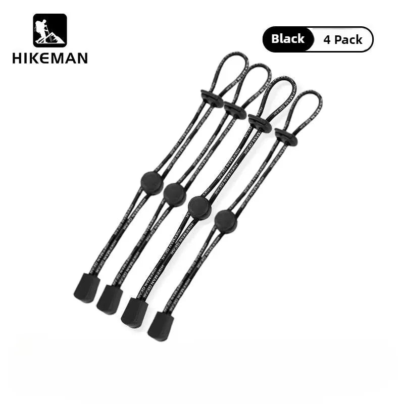 Trail Gear Accessories: HIKEMAN 4pcs Elastic Ropes, Adjustable Strap, Fixed Retention Buckle / Rungear