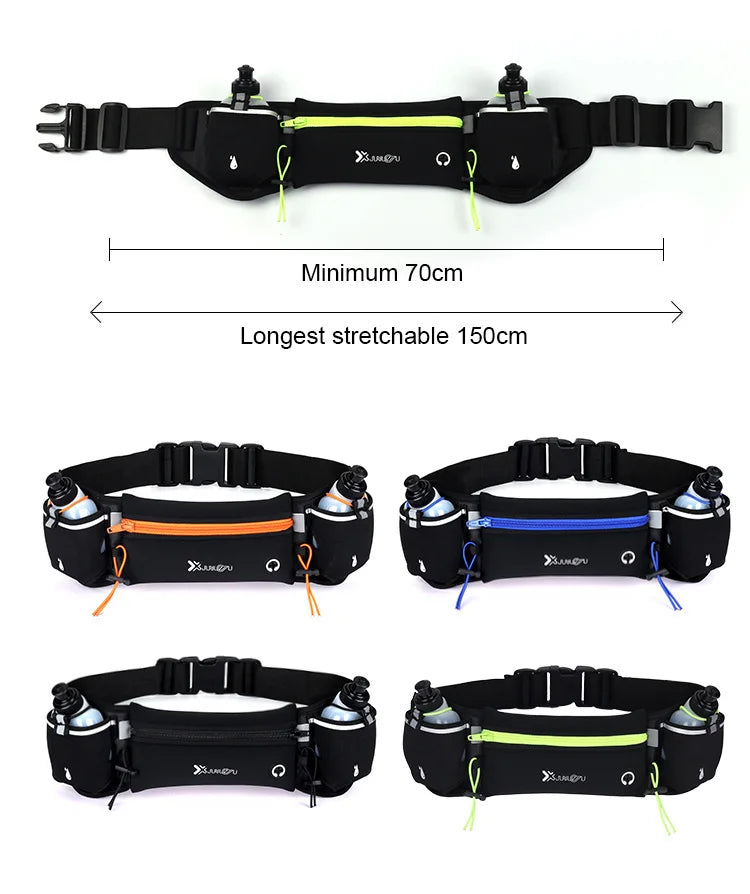 Running Waist Pack with 2 Water Bottles – Phone Belt Bag for Trail & Marathon | RUNGEAR