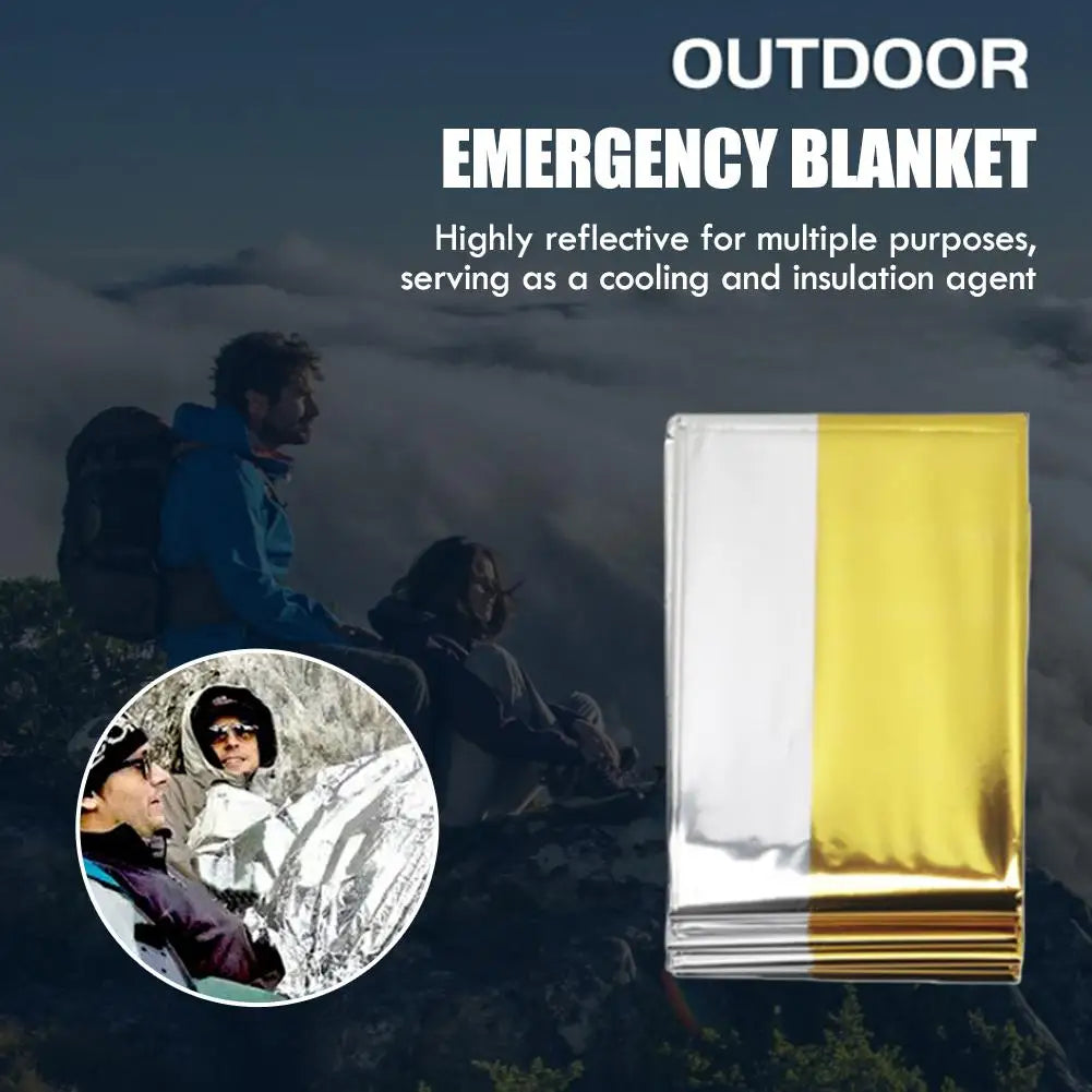 RUNGEAR Emergency Foil Thermal Blanket | Windproof & Waterproof Survival Blanket for Trail Running, Hiking & First Aid