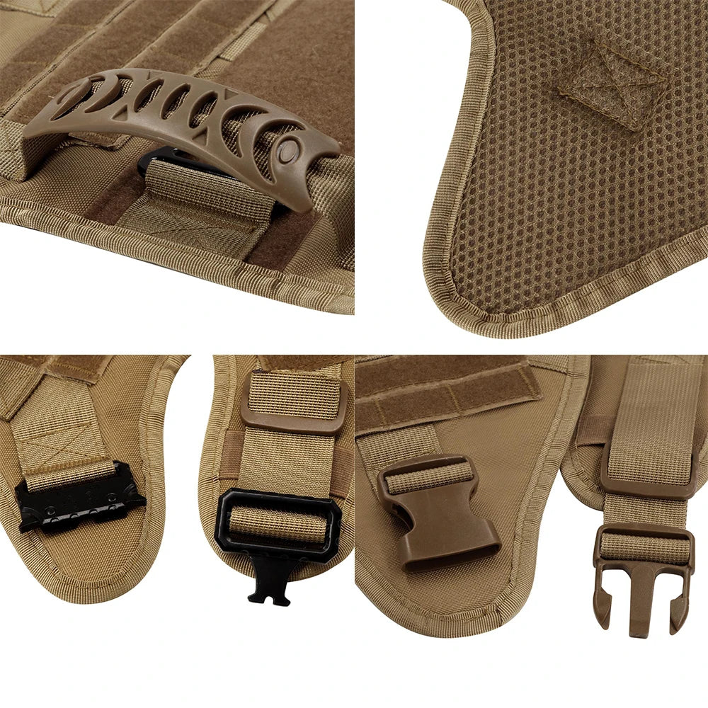 Tactical Military Dog Harness | Padded, Quick-Release Vest for Medium & Large Dogs | S–XL