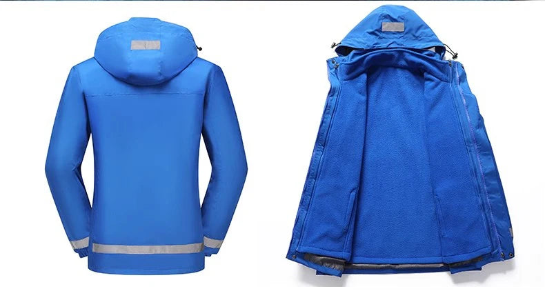 Plus Size High Visibility Waterproof Windproof Safety Jacket Reflective with Detachable Liner