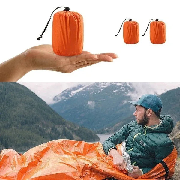 Emergency Survival Sleeping Bag | Waterproof Thermal Mylar Blanket for First Aid & Rescue