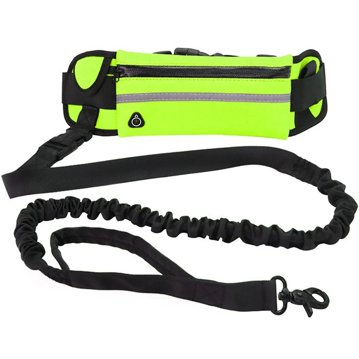 Hands-Free Dog Leash with Waist Bag – Reflective Retractable Elastic Belt for Running & Hiking | Quick Release | 3 Colours