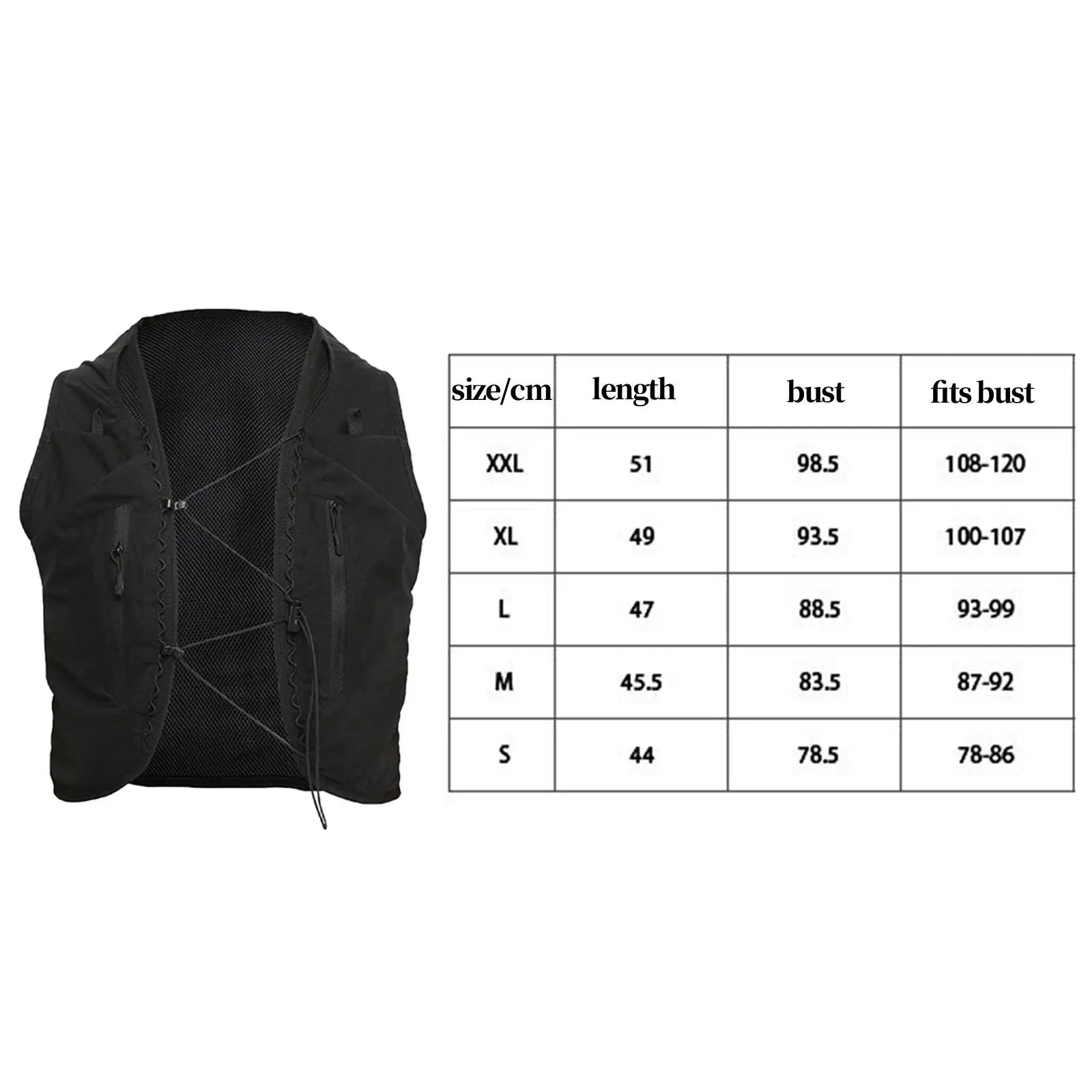 Hydration Running Gear: Lightweight Sports Water Hydration Vest 12L Capacity Sport Bag / Rungear