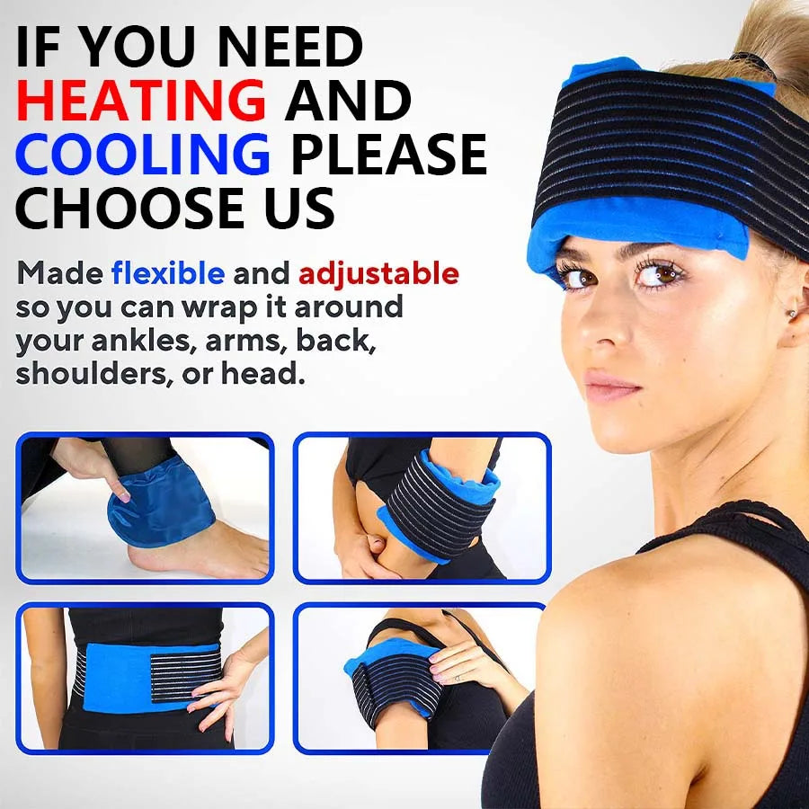Recovery Gear Accessories: Reusable, Microwaveable Hot Cold Therapy Pack Gel Pad for Emergency Pain Relief / Rungear
