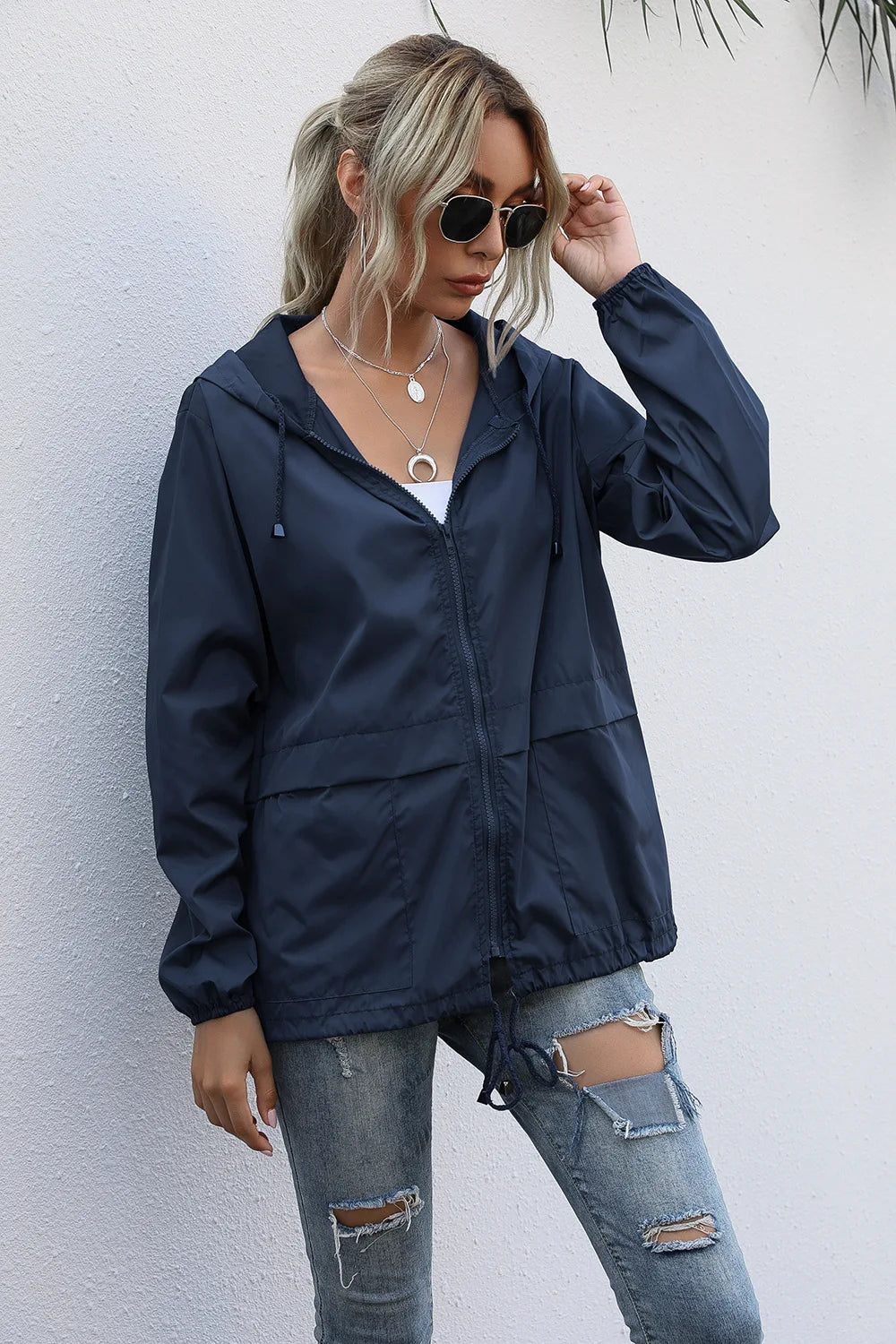 Women's Jackets Apparel: Ultralight, Waterproof, Windproof, Slim Hooded Windbreaker Jacket / Rungear