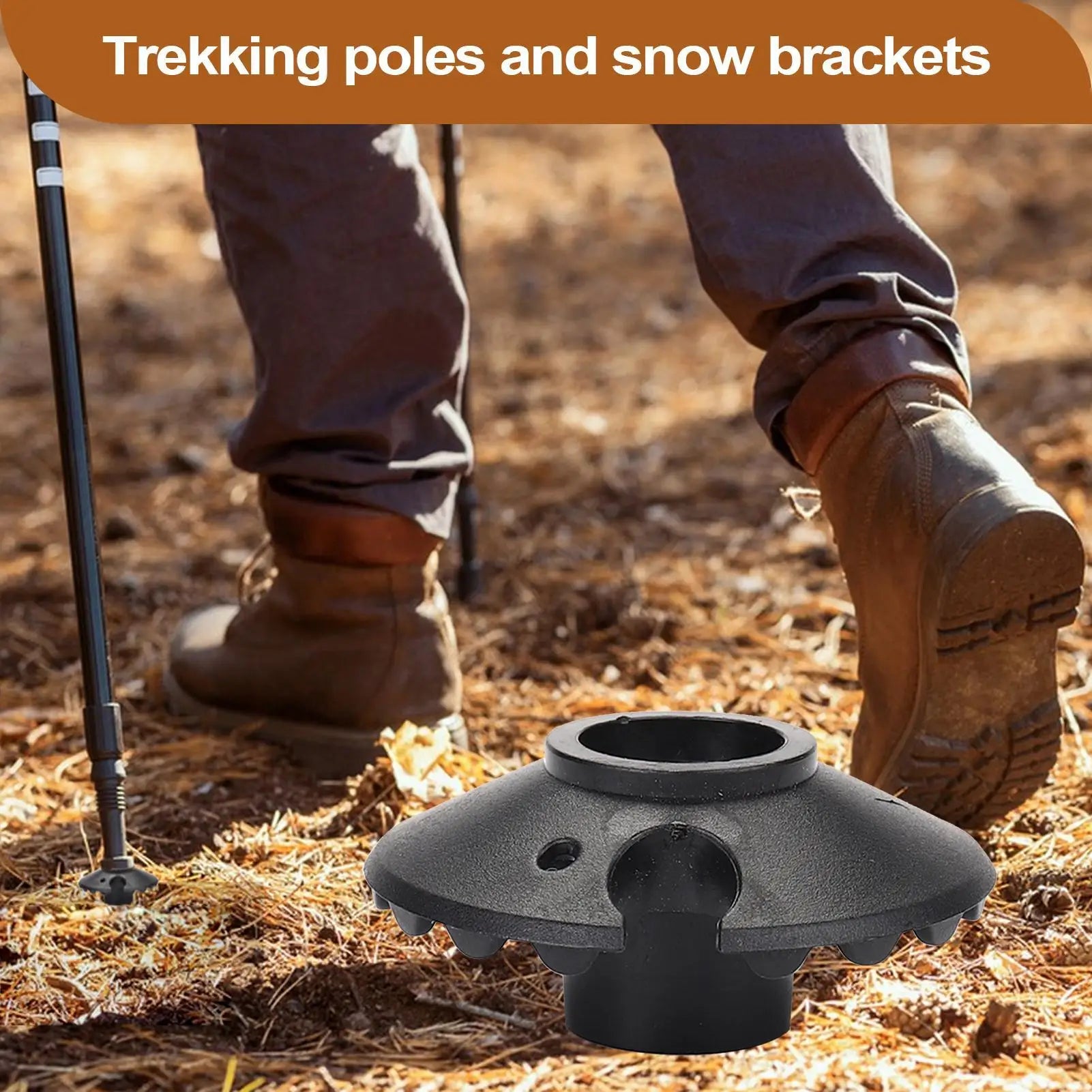Trail Gear Accessories: 2PC Trekking Pole Replacement Basket Protectors for Trekking Pole Tips, Snow Mud Support Basket / Rungear